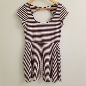 American Eagle Navy Nautical Striped Mini Dress